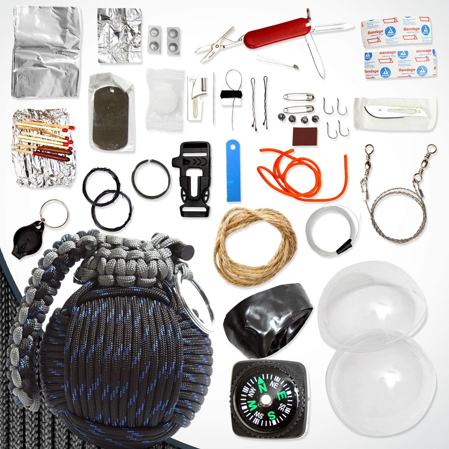 Paracord Grenade Survival and Emergency Kit