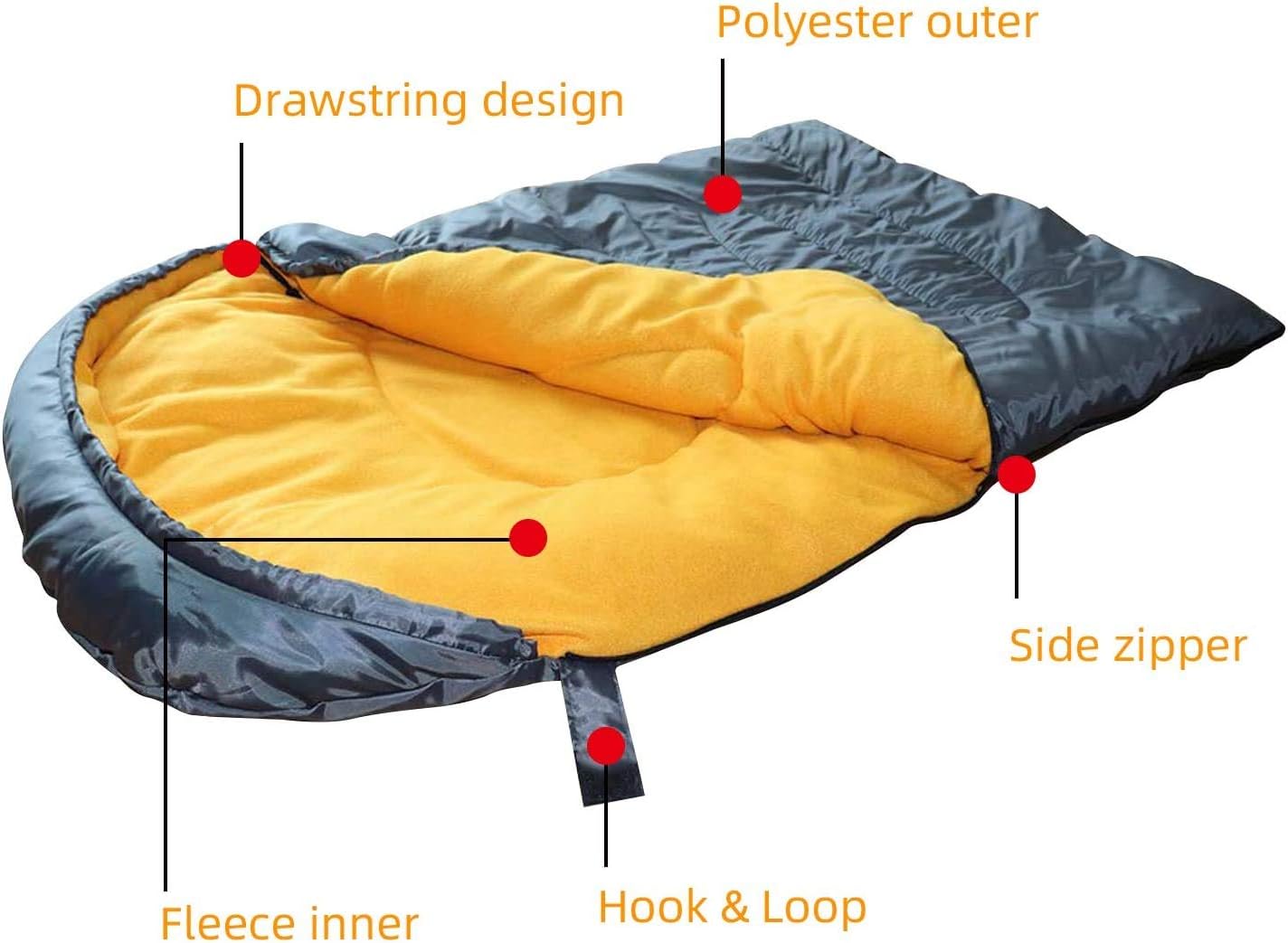 All Season Portable Outdoor Dog Sleeping Bag with Compression Sack, Water Proof