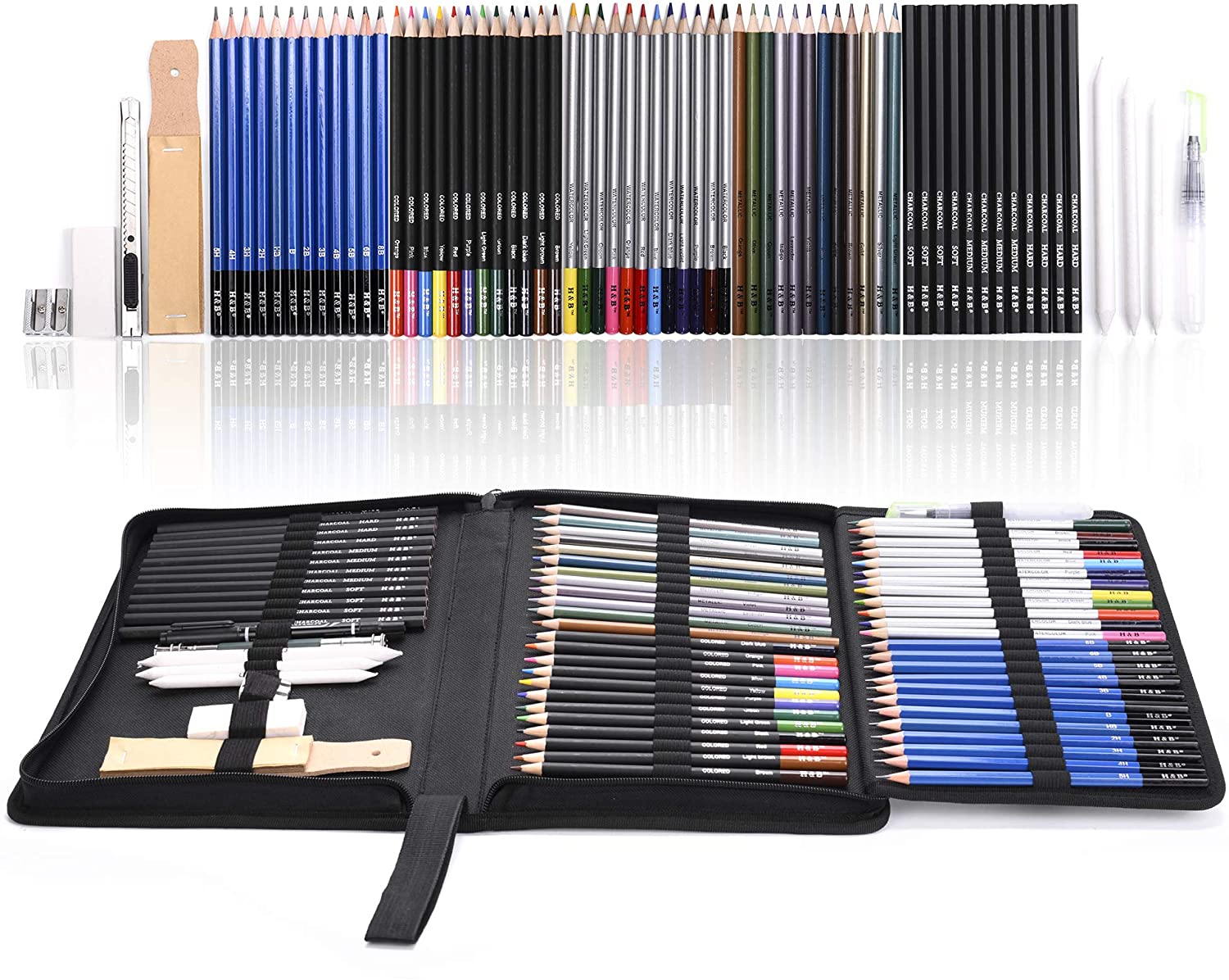 71 Piece Arts Supplies and Drawing Kit Set